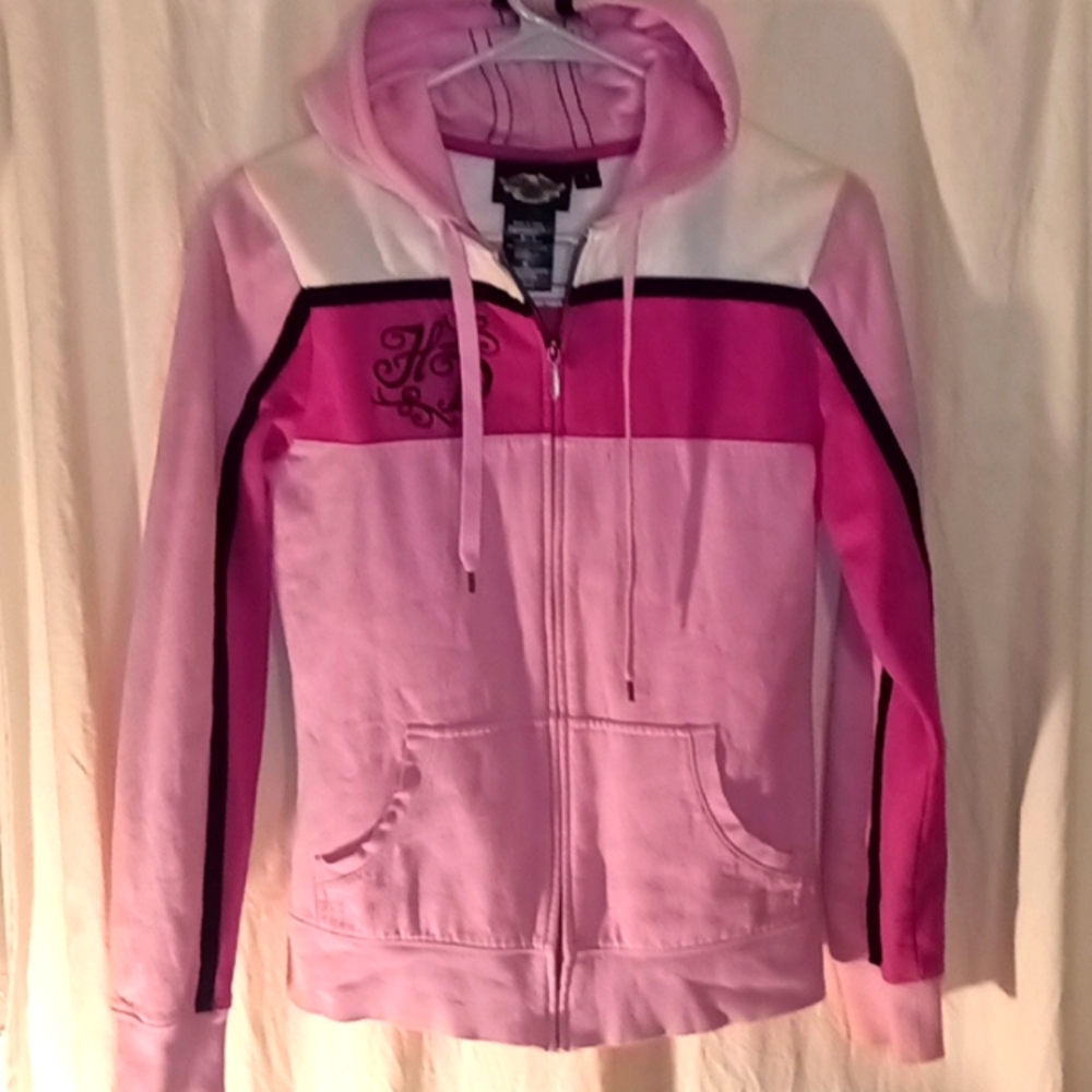 Harley Davidson Pink Full Zip Hoodie